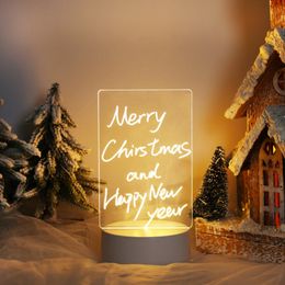 Opmerking Board Creative Led Night Light Lamp USB Message Board Vakantie Licht Met Pen Cadeau Voor Kinderen Vriendin Kerst Decor