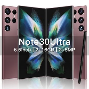 Note30ultra Nuevos productos en stock Teléfono inteligente transfronterizo 3G Android 2 16 Entrega de comercio exterior de fábrica de 6,7 pulgadas