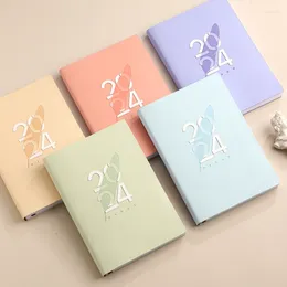 Agenda du cahier 2024 Planificateur Cuadernos 365 To Do List Diary Monthly Notepads Office Accessories Libretas Note Book