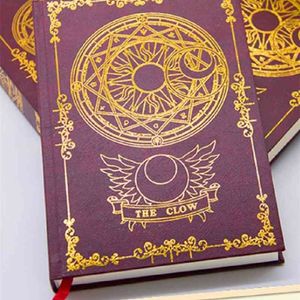 Notebook Captor Sakura Clow Libra Patroon Star Magic Travel Journal Diary Book Anime Cartoon Gift 210611