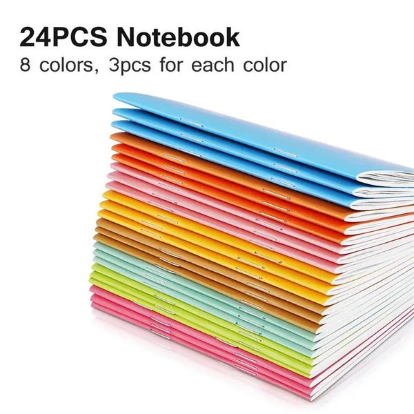 Cuaderno Mini cuadernos Steno Bloc de notas Composición Cuadernos de bolsillo Diario a granel Nota de notas Notas para niños Diarios Regalos con reglas anchas 240311