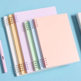 Notes de carnet 1 PC Binder Notebook A5 / B5 Couverture couleur unie à feuilles en vrac Morandi Couleur Mémo Remarque Diary Office School Coorean Stationery