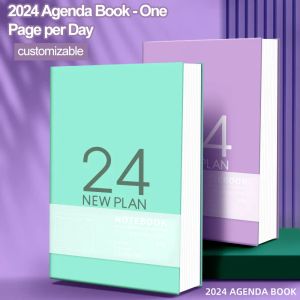 Notebooks 2024 A5 English 360 Page Calendrier Temps Management 365 Jour annuel Agenda quotidien