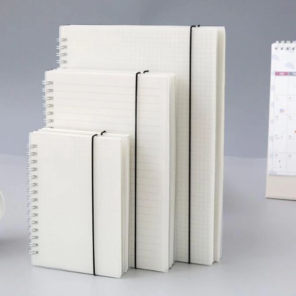 Carnets A4 / B5 / A5 / A6 / Scrub PP Cover Transparent Horizontal Line White Paper Grid Dot Hand Account Book Book Notebook journaliste