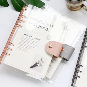 Cuadernos A5 A6 B5 Rose Gold Black con 90 Hois Página interior Binder Notebook Cover Agenda Planner Planner Paper Cover School Stationery