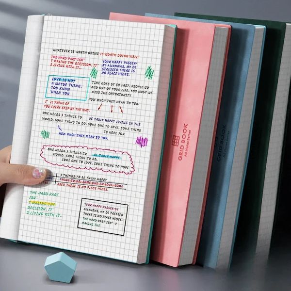 Carnets A5 / B5 / A4 Book de grille de grille pour enfants peinture d'art à main le livre de grille Simple Student épaissie de carnets de bureau de bureau