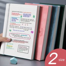Notebooks A5/B5 Notorbooke espesado 100 hojas de cuadrícula cuadrado cuadrado y revistas Soft PU Leather Sketchbook Stationery School