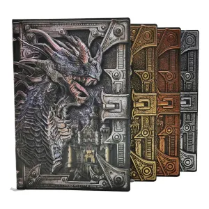 Notebooks A5 Notebook Vintage reliëf Dragon Hardcover Notepad Travel Bullets Log Diary Agenda Opmerkingen Boek mannen Geschenken Schoolbenodigdheden