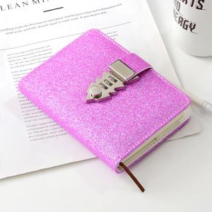 Notebooks A7 Password Book With Lock Diary Station Stationery Notebook Carry Travel Travel BOTepad Diary Office School Supren