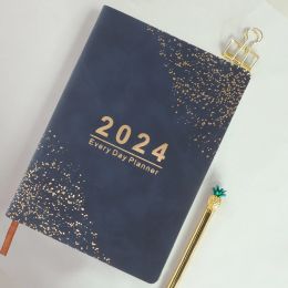 Notebooks Calendrier 2024 Agenda Book Office Note Pads Notebook Utiliser Paper Daily Planner non daté