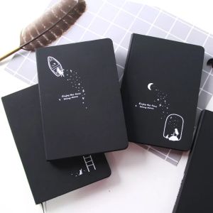 Notebooks Créatif Black Paper Notebook Diary Diary Blank Sketch Sketch Scrapbook Drawing Book 96Sheets Students Notepad School Papellaria