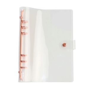 Notebooks Geschenkdoos Verpakking Loose Leaf Notebook Planner Cover Transparant Rose Gold Clear 6 Ring A5 Binder Cover