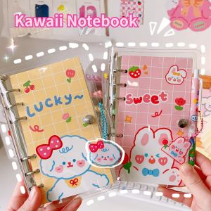 Carnets Kawaii Bear Loose Leaf Coil Notebook Journal Journal Planificateur Colored Inner Diary Notebooks For Kids Korean Stationery