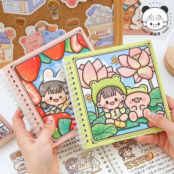 Carnets Kawaii Bear ours à double bobine double Spiral Notebook Journal Agenda Mémo Book Gift Girls School Office Stationery Handbook