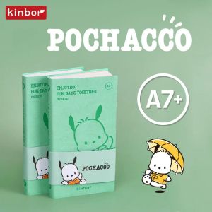 Cuadernos Kinbor Kawaii A7 Pocket Notebook Cartoon Pochacco Mini Cuenta Hand Notepads y revistas Libros de papelería de la cuadrícula Suministros de papelería