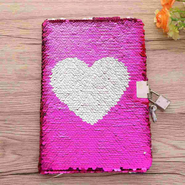 Notebooks Love Heart Notebook Journal privé Sirène Sequin Secret Diary Travelers Tissu