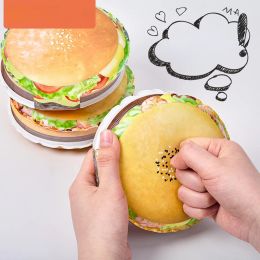 Notebooks PU Cover Novely Hamburger Notebook Portable Pocket Notepad Daily Agenda Planner Notebooks Stationery Office School Supplies