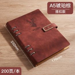 Cuadernos PU Leather A5 Notepad Notepad Diario Business Journal Planner Organizador de la agenda Notar