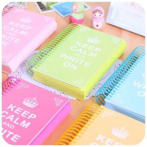 Notebooks Sharkbang Nieuwe Candy Color Page Coil Blank Spiral Notebook Planner Journals Diy Graffiti Sketch Book Handbook School Stationery