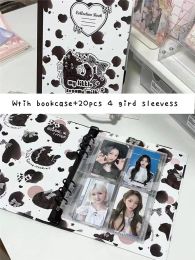 Notebooks SkySonic Black Cat A5 Ring Verzamel boek Volledige set met 20 stks mouwen, boekenkast Foto Album Postkaarten Harde Binder Kpop Organizer