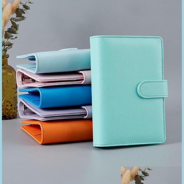 Bloc-notes 12 Styles A6 Reliure pour ordinateur portable en cuir Bloc-notes créatif Er Simple Portable Journal Case Fournitures de bureau scolaire Drop Delivery Bu Dhfqx