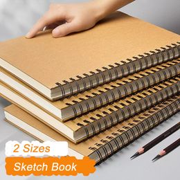 Kuitbiemen 160GSM Sketchbook voor tekenen Notebook A4 kleurboeken esthetische waterverfpapier notpad markers studenten schoolbenodigdheden 230818