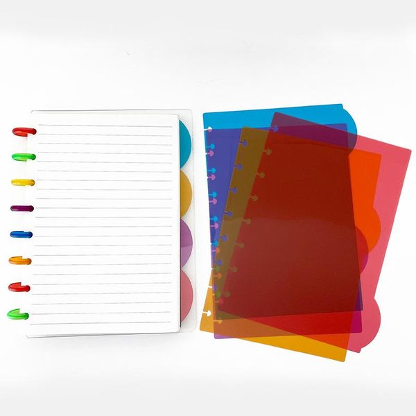 Blocs-notes 2022 trou de champignon A4 A5 B5 B6 planificateur de carnet de notes T perforateur accessoires de bureau diviseurs Index Page Kawaii