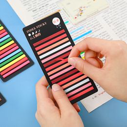 Noteerboeken 300 Rainbow Color Index Notebooks Geplaatst op Sticky Sticker Notes Bookmarks School Supplies Kawaii Station 230408