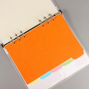 Blocs-notes 5 couleurs diviseurs d'index de reliure A4 B5 A5 A6 feuille pour cahiers et journaux à spirale