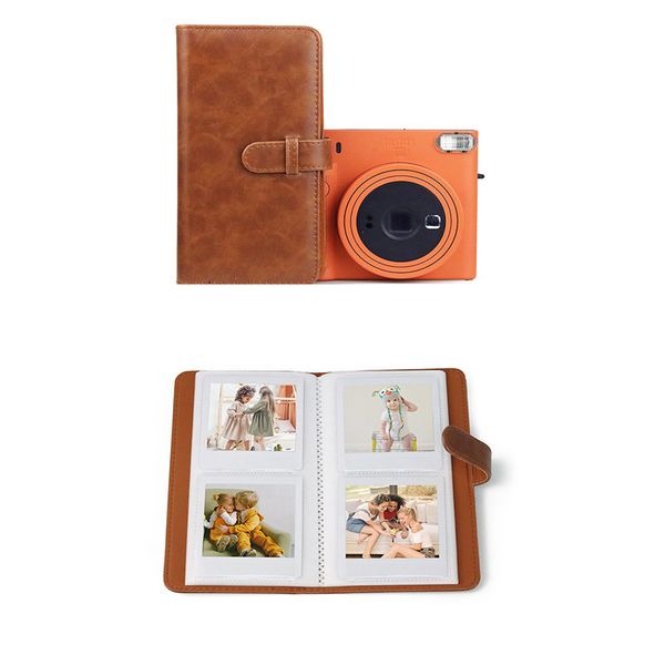 Bloc-notes 80 pochettes rétro PU P o Album adapté pour Instax Square Film Fujifilm SQ1 SQ6 SQ20 SQ10 SP3 accessoires pour appareil photo 230701