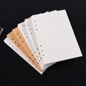 Bloc-notes A5 A6 A7 Noir Artisanat Blanc Feuilles mobiles Carnet Recharge Spirale Reliure Page Intérieure Ligne Dot Grille Intérieur Papier Papeterie 230503