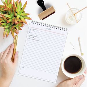 Koepboeken A5 Lined Paper Notebook Journal Diary Dagboek Portable Daily Schedule Planner Organisator om te doen Lijst Noteer voor schoolkantoor Stationery 220914