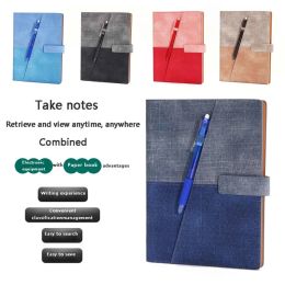 Bloc-notes A5 LOOSELEAFEAL NOTOPAD BINDER Sketch Book Hidden Pen Slot Magnetic Lock Gift Notebok pour étudiant Artiste Office Femmes Men