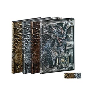 Bloc-notes A5 rétro en relief Dragon cahier dinosaure bloc-notes européen en métal conception tridimensionnelle nouveauté cadeau livraison directe bureau Sch Otqns