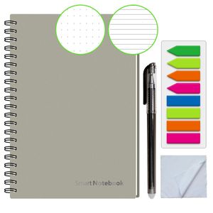 Blocnotes A5 smart uitwisbare notebook Spiraal herbruikbare tekening notebooks campus met pen School Stationery Officer Mode 230713