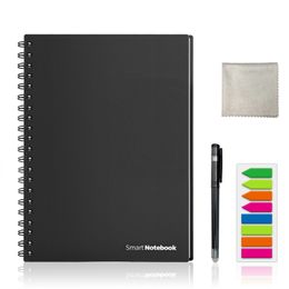 Kladblokken A5 Smart herbruikbare notebook Uitschikbare draadbound Cloud Storage App papierloze waterdichte hardcover dagboekgeschenken 230503