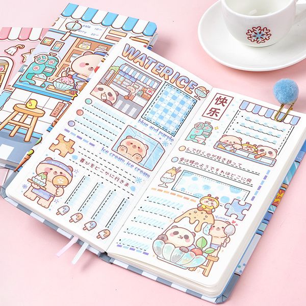 Bloc-notes A6 mignon Anime dessin animé Agenda planificateur cahiers pour filles journal hebdomadaire mensuel grille papier fournitures scolaires Mini 230803