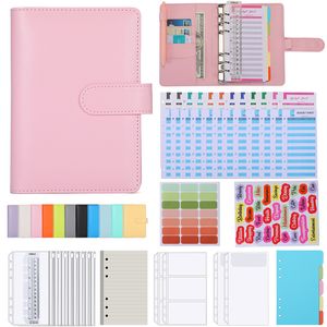 Bloc-notes A6PU Cuir DIY Activité Page Comptabilité Notebook Gros Creative Cash Budget Planificateur financier Livre à main Macaron