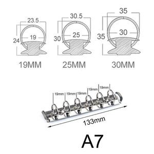 Noteerboeken A7 Grootte metalen spiraalringbindingclip met 2 paar schroeven die worden gebruikt voor Journal Notebook Planner File Folder 230408