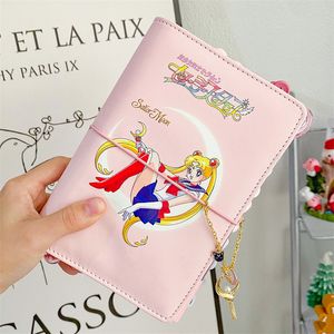 Bloc-notes Belle Jeune Fille 6Hole Binder Pocket Plastic Zipper Hand Ledger Set Notebook Gift Bag Cover Student Diary 230703