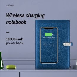 Note-notes de réunion d'affaires Business Notebook Charge sans fil Loseleafbook Smart Note Book Notebooks personnalisés avec bande électrique