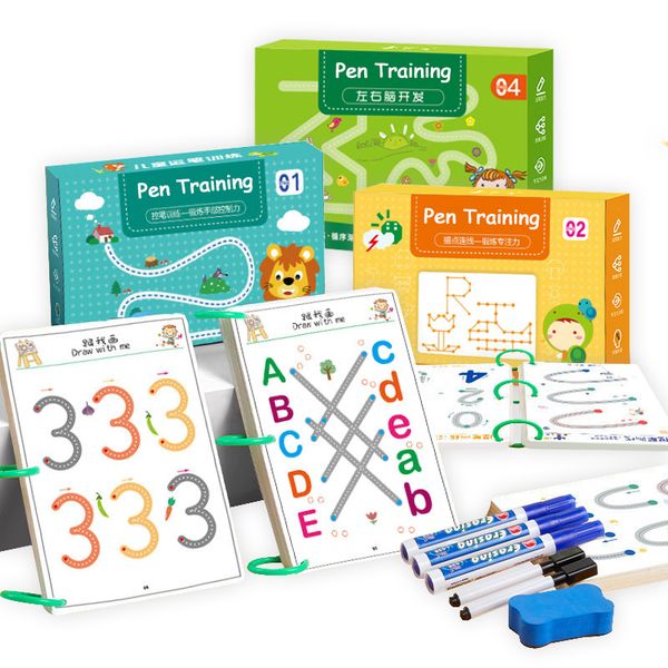 Bloc-notes Enfants Montessori Dessin Jouet Stylo Contrôle Formation Couleur Forme Math Match Jeu Ensemble Enfant En Bas Âge Apprendre Activités Livre Éducatif 230826