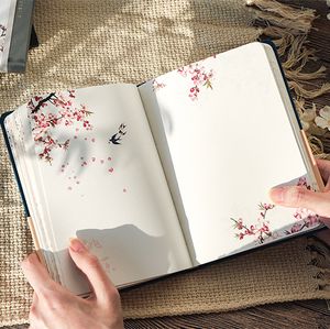 Notitieblokken Kleur binnenpagina Notitieboekje Chinese stijl Creatief Hardcover Dagboek Boeken Weekplanner Handboek Plakboek Mooi cadeau 230510