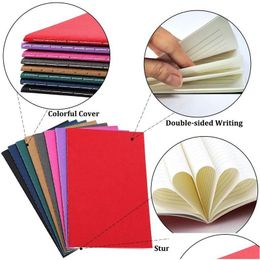Bloc-notes Colorf Lined Notebook Journals 60 pages 5,5 x 8,3 pouces Journal de voyage pour les voyageurs Enfants Étudiants et bureau Drop Delivery Sch Otubg