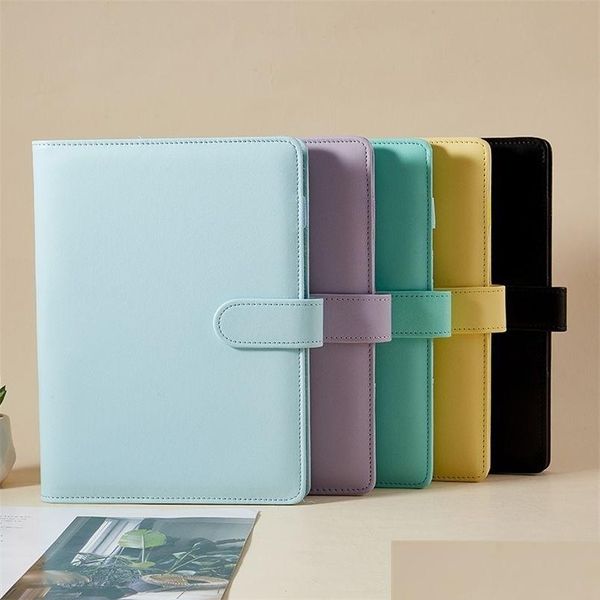 Bloc-notes Creative Aron Color Hand Book A5 A6 Bloc-notes 6 Reliure à anneaux Notebook Er Agenda Organisateur Journal Kawaii Papeterie 220927 Dro Dhjqo