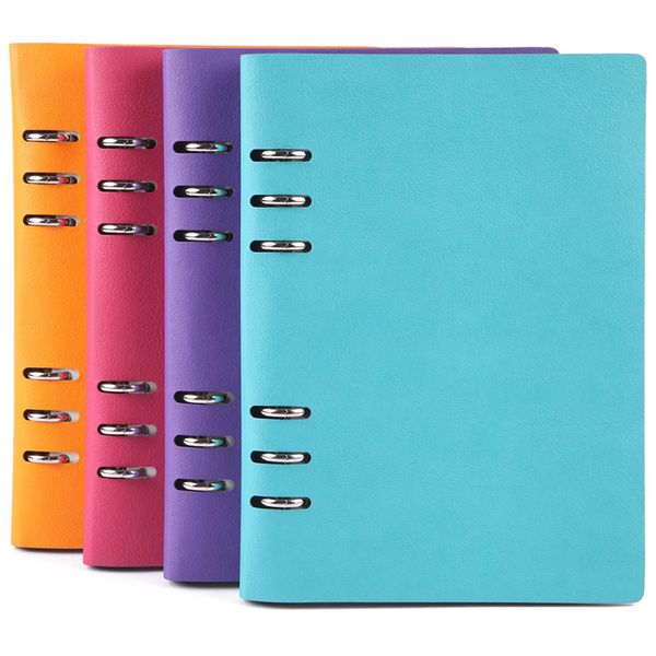 Blocs-notes Papeterie créative A5 Notebook Personnalisation en cuir souple Reliure amovible Fournitures de bureau Journal Papeterie coréenne 230504