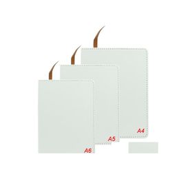 Notepads fl proppen sublimatie notebook a4 a5 a6 blanco witte warmteoverdracht afdrukken voor DIY Student Note Boek met pagina's School Dro Dhrda