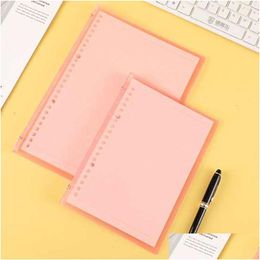 Blocs De Notas Frosted Transparent Coil Notebook Office School Pp A5 / B5 Metal Colorf Looseleaf Thin Extraíble Impermeable Ernotepad Drop De Dhnqs