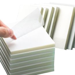 Kladblokken Hoge kwaliteit 50 vellen Transparante Sticky Notes Memo Pad Bookmark Marker Sticker Paper Office School Supplies 230503