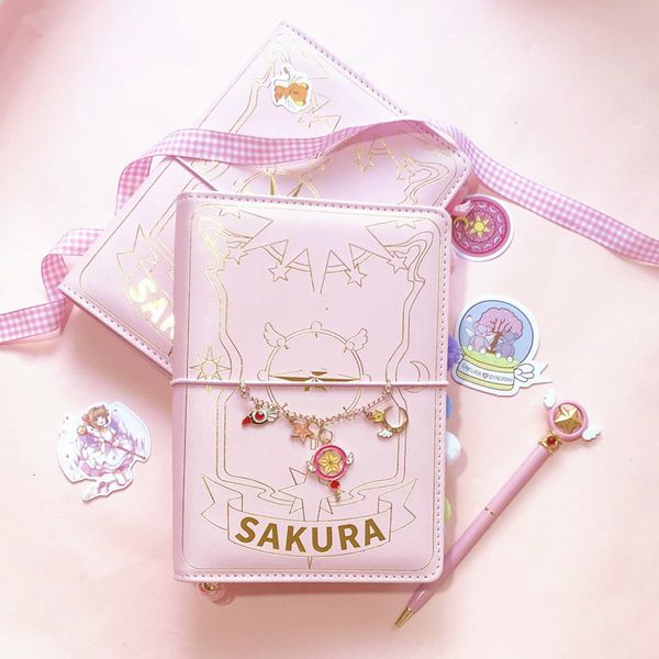 Bloc-notes Japonais Sakura Feuille De Pin Journal Carnet Kawaii Voyage Magazine Manuel Spirale A6 Planificateur Quotidien Organisateur Bullet Rose 230408